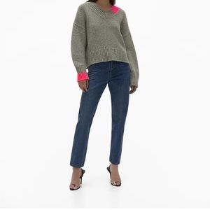 Helmut Lang Camel V Neck Sweater XS